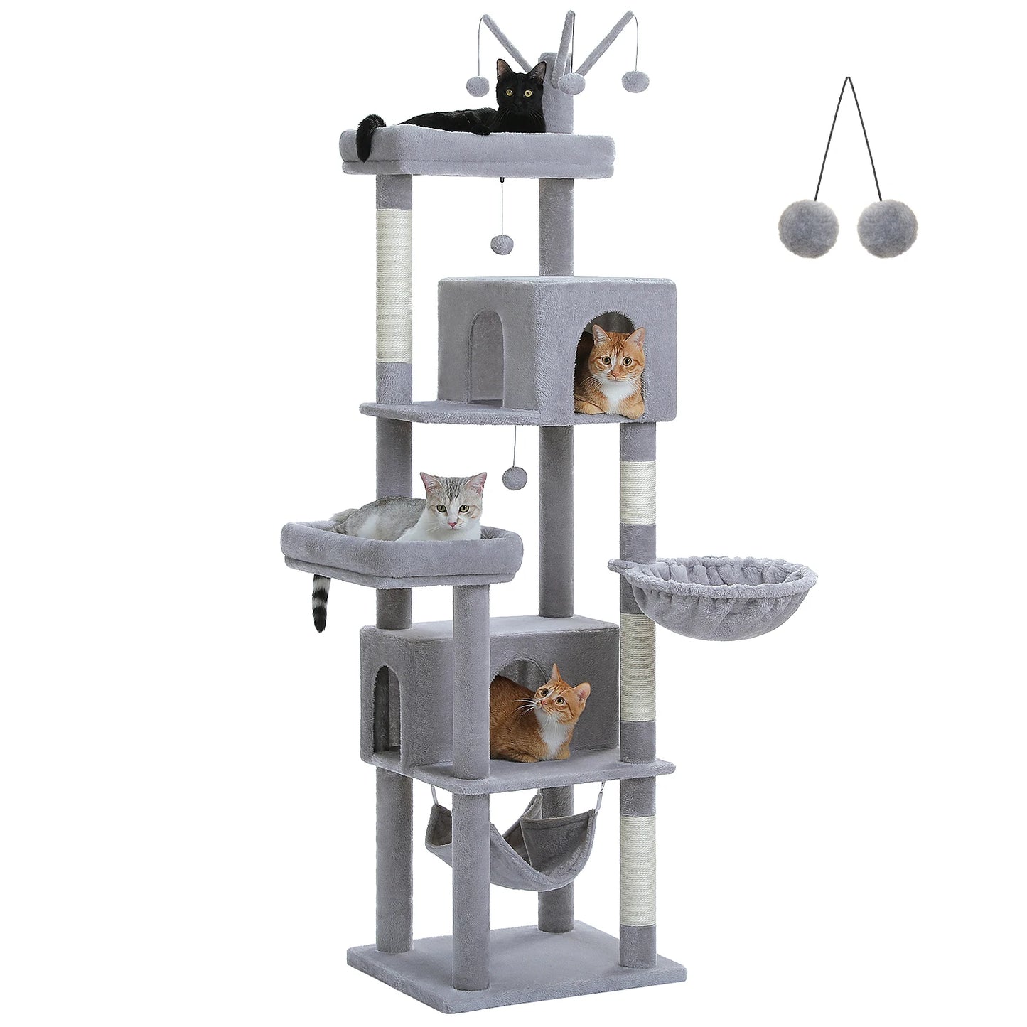 PAWZ Road Multi Level Cat Tree With Scratching Posts And Condo