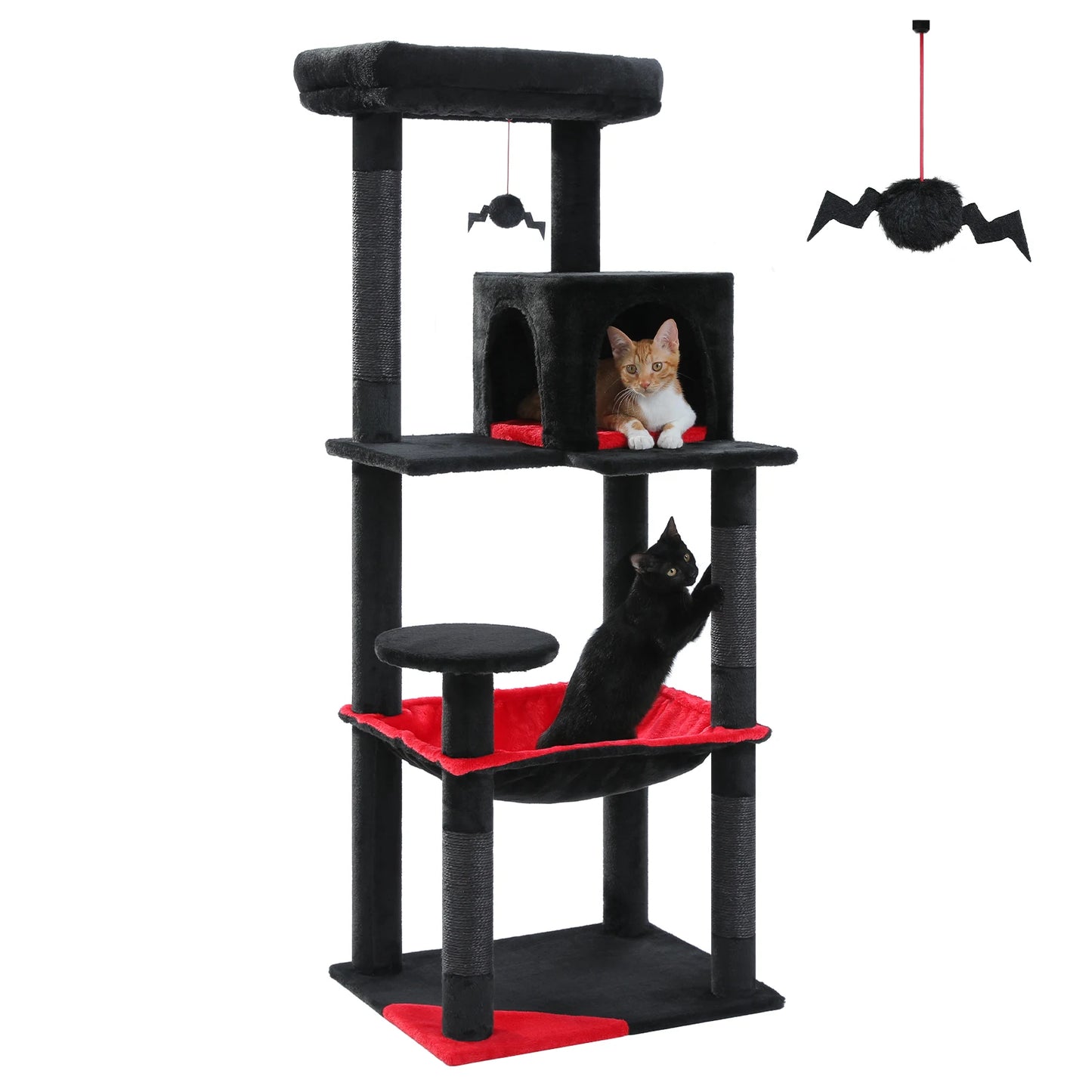 PAWZ Road Indoor Cat Tree FiveLevel Large Cat Hammock Tower