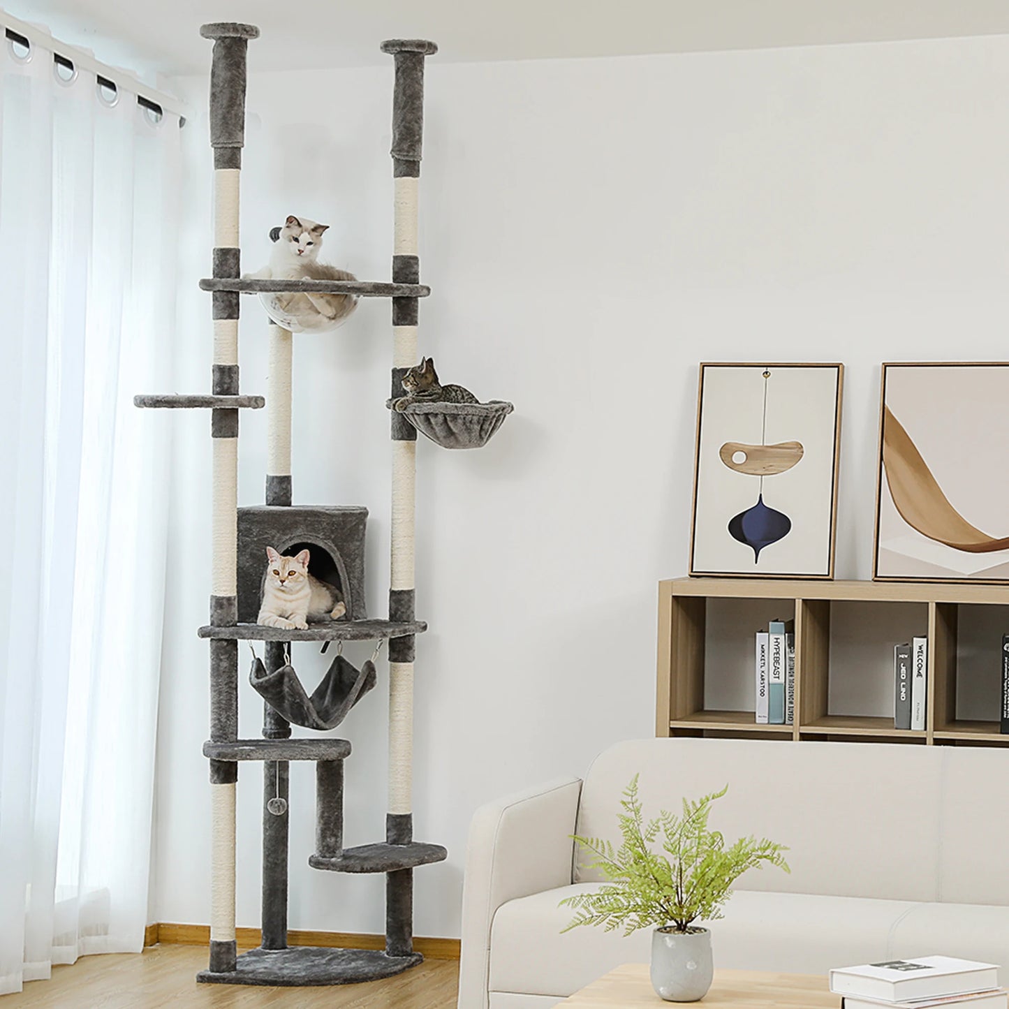 PAWZ Road Five Tier Cat Tree Tower For Indoor Cats