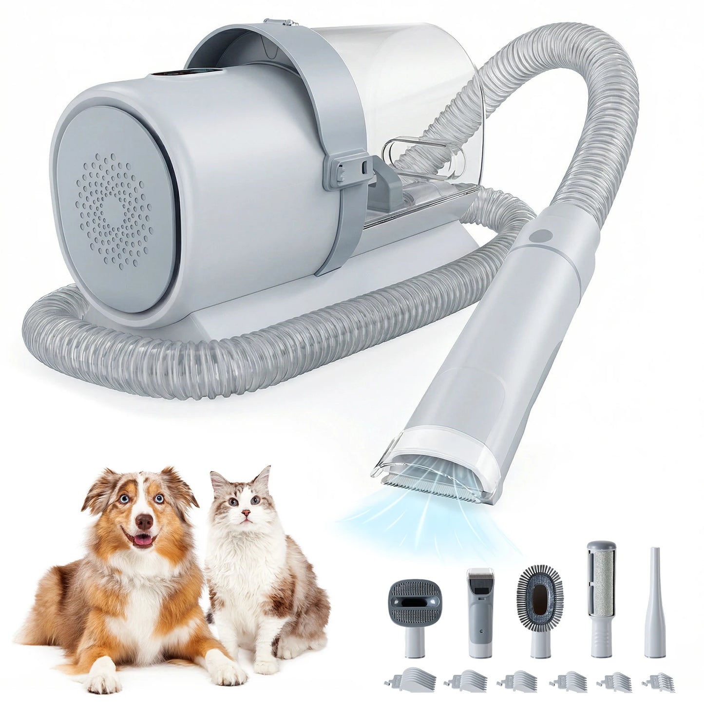 Pet Grooming Vacuum Kit 3 Suction Modes And Cordless Clippers
