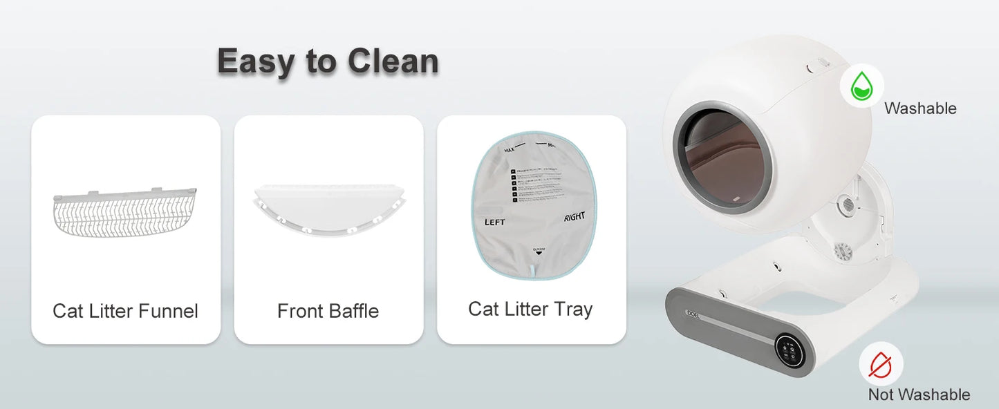 DOEL Automatic Self Cleaning Cat Litter Box With App Control