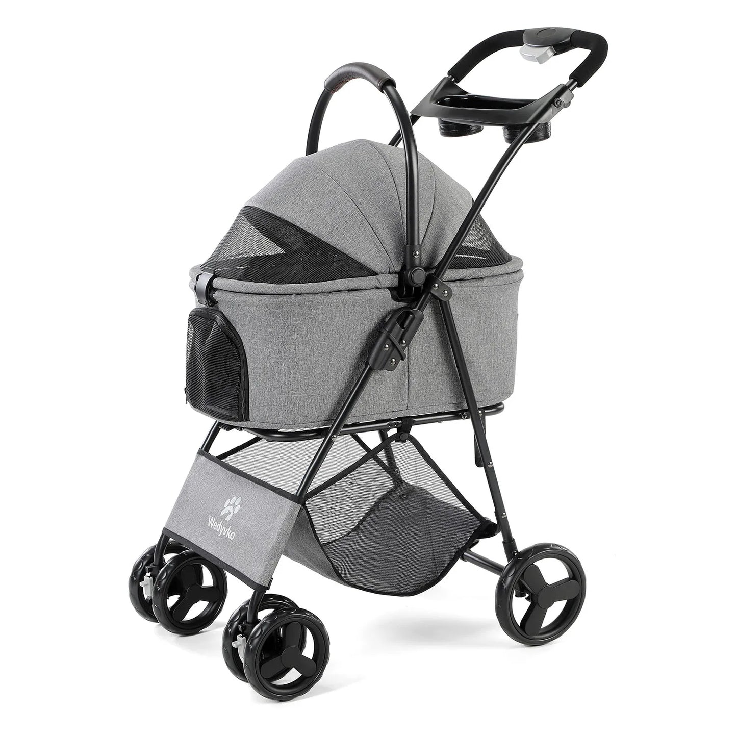 3 In 1 Pet Stroller With Removable Carrier For Small Medium Dogs Cats