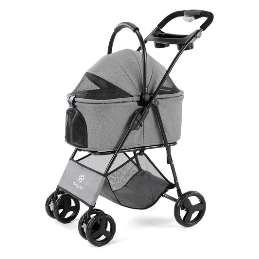 3 In 1 Pet Stroller With Removable Carrier For Small Medium Dogs Cats