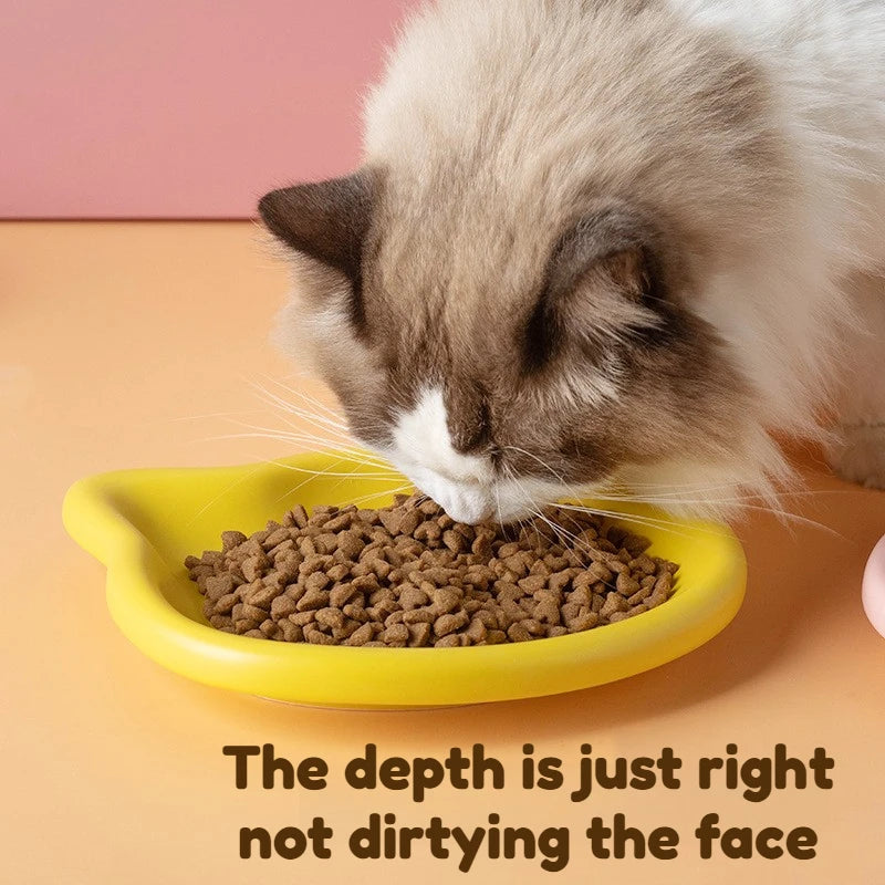 Premium Plastic Cat Food Dish Pet Bowl For Dwarf Cats