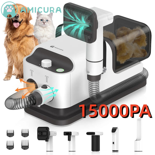 P1 Portable Pet Grooming Vacuum And Hair Dryer Set