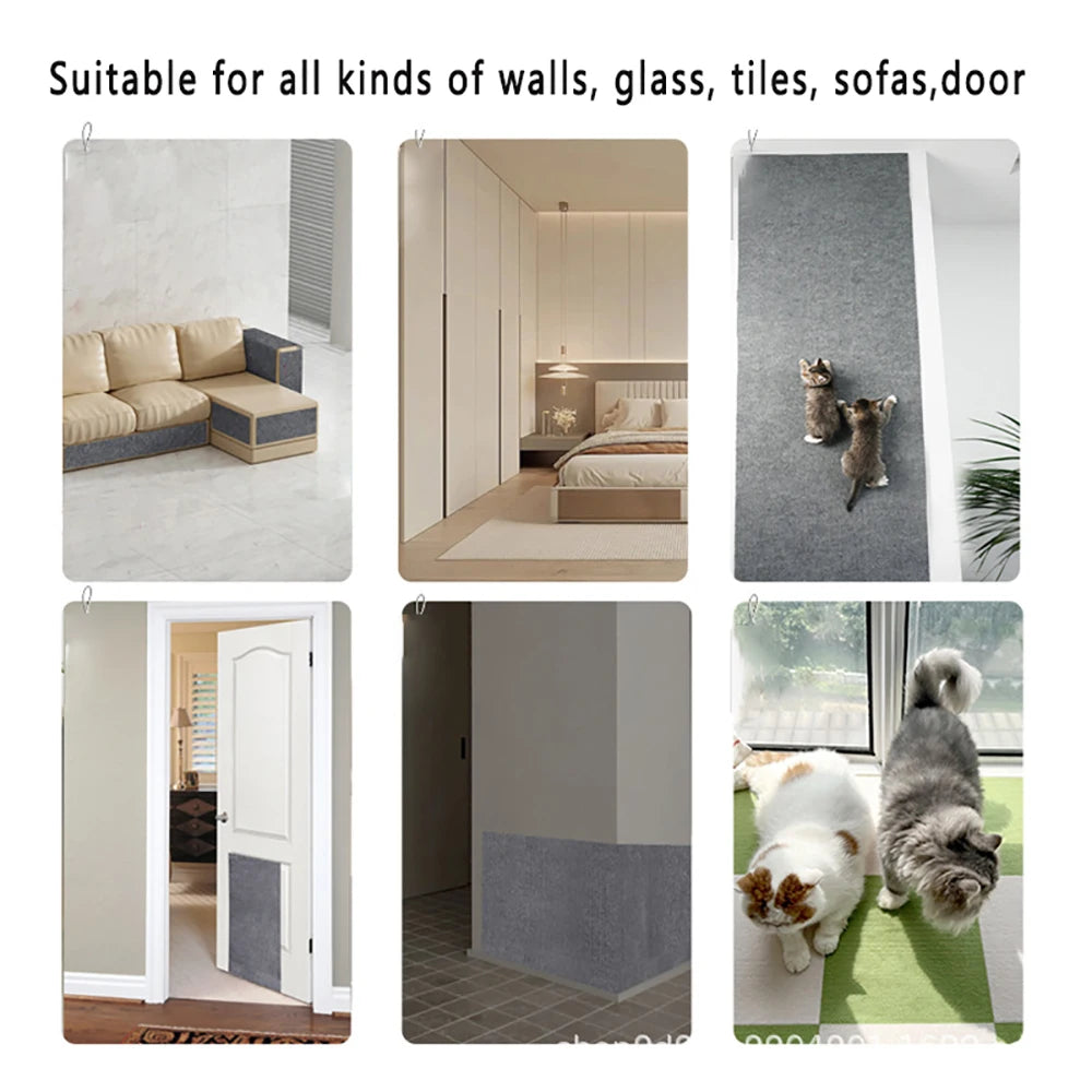 Self Adhesive Cat Scratching Mat Trimmable Sofa Protector