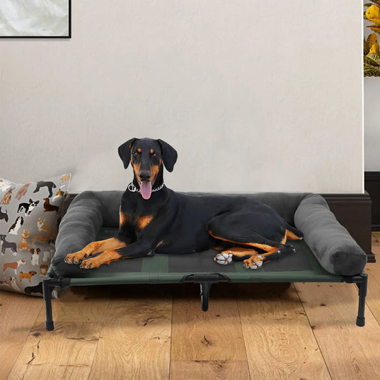 BINGOPAW Elevated Pet Lounger Bed For Dogs And Cats Indoor Outdoor
