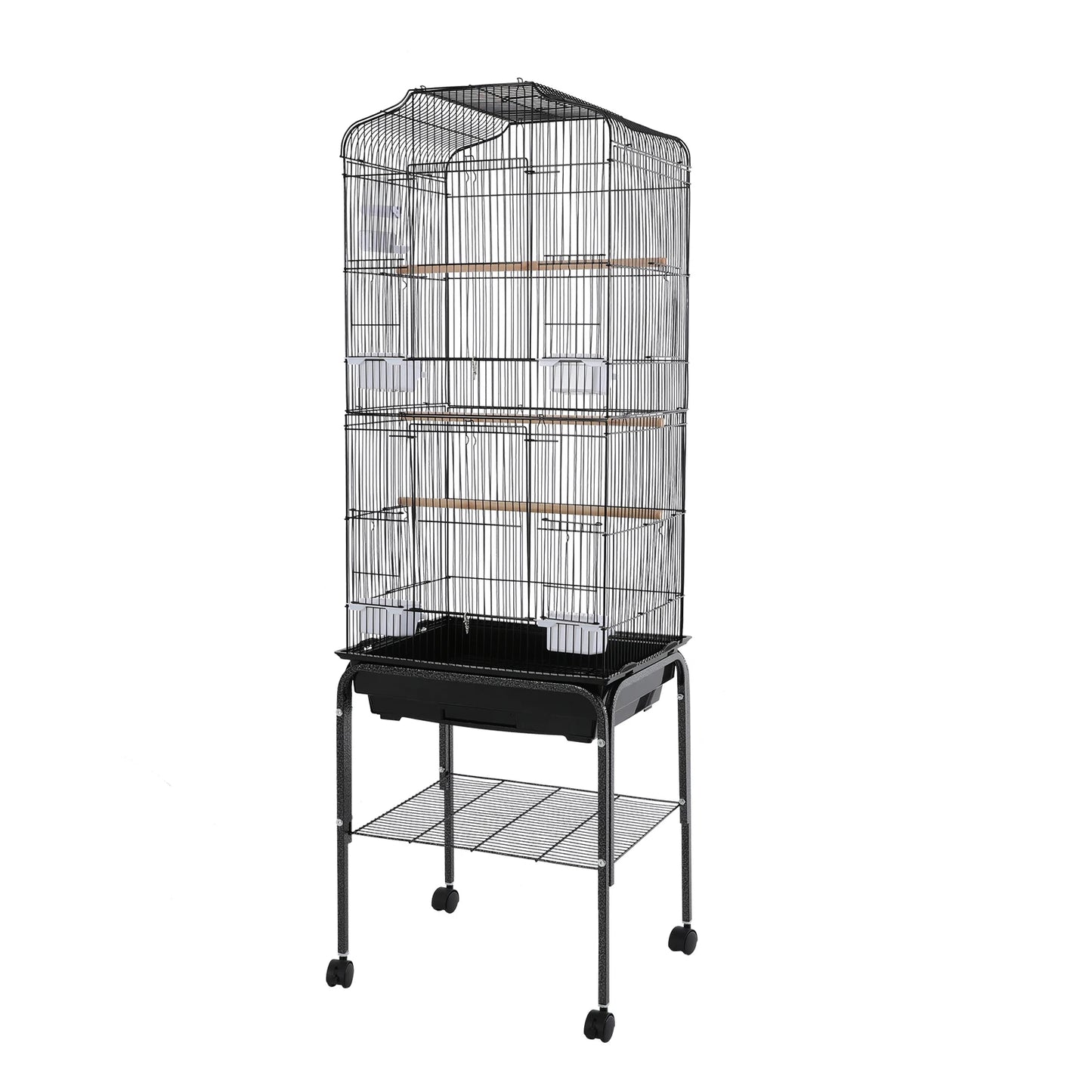 Bird Cage With Stand And Wheels For Cockatiels Parrots Finches