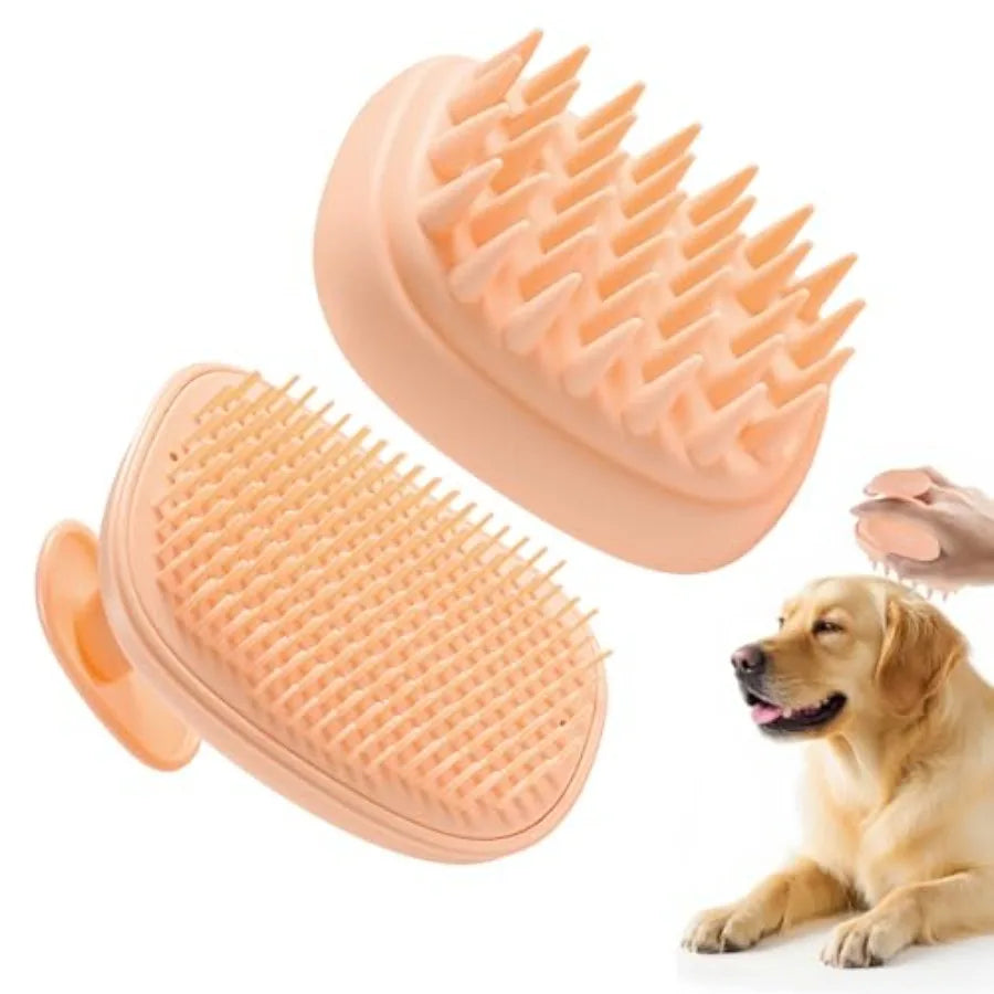 Double Sided Silicone Dog Bath Brush For Grooming And Massage