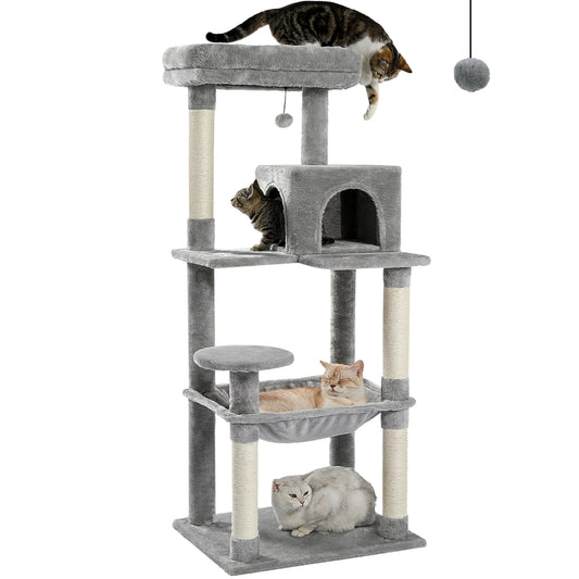 PAWZ Road Indoor Cat Tree FiveLevel Large Cat Hammock Tower