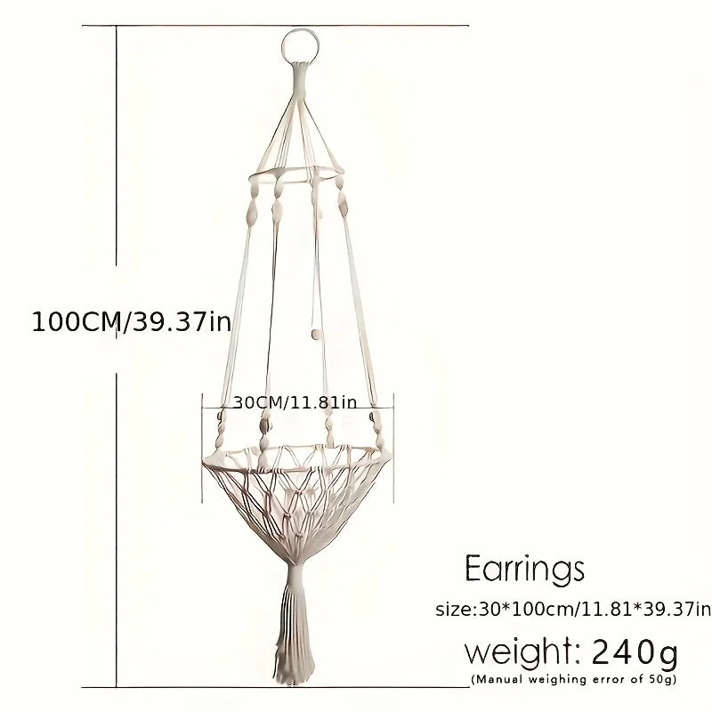 Handwoven Cotton Rope Cat Hammock For Two Cats Durable