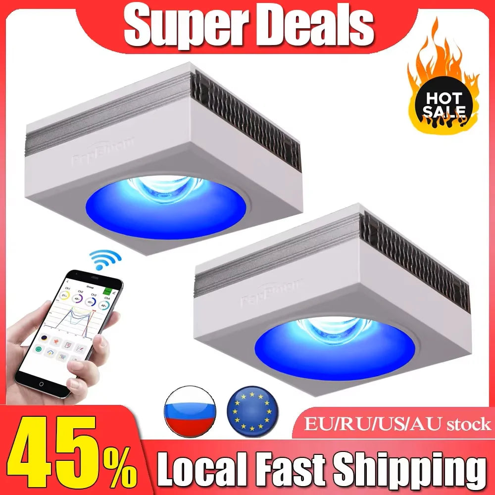 PopBloom RL90 WiFi Aquarium Light Full Spectrum For Reef Tanks
