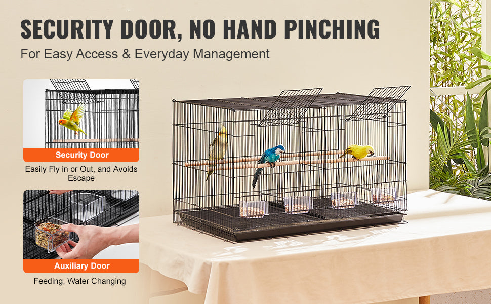 SucceBuy Stackable Divided Travel Bird Cage With Handle And Perch